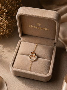 กำไลข้อมือผู้หญิง ELVORA GEMS ทอง 10K ประดับเพชรทรงบริลเลียนต์ ตัวเรือนแบบวงกลม ดีไซน์คลาสสิก รุ่น ELVO25-3 เหมาะสำหรับเป็นของขวัญ - Product Image 5