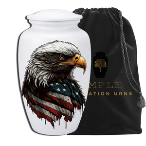 American Eagle Cremation <b>Urn</b> for Adult Ashes Patriotic USA Flag Memorial <b>Urn</b> <b>Large</b> Keepsake - Product Image 1