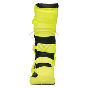 Yellow Mid-Calf Moto Boots With Buckle Strap Breathable PU Upper Rubber Outsole Midsole Mesh Lining Wholesale Rate OEM Custom - Product Image 3