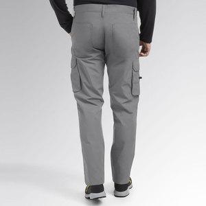 Men's Gray <b>Cargo</b> <b>Pants</b> 100% Polyester Canvas Breathable Multiple Pockets Workwear Style Mid Waist Button Fly Summer Wear - Product Image 4