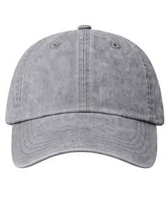 Casquette de baseball unisexe en coton gris acier délavé, unie, ajustable, décontractée, respirante, confortable, qualité supérieure - Product Image 1