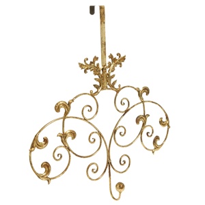 Premium Quality Unique Style Elegant <b>Hanger</b> Gold Polished Iron <b>Wreath</b> Holder - Product Image 1