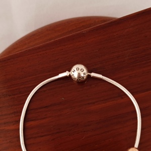 Pulsera de Plata de Ley 925 con Cuentas Multicolores y Piedras de Circonia Cúbica, Bañada en Oro Rosa, Diseño de Cadena de Serpiente para Mujer - Product Image 3