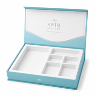 Boîte cadeau magnétique en carton rigide personnalisée, multi-compartiments, finition mate, OEM