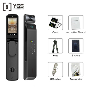 Serrure de porte intelligente avec caméra, conception d'usine d'origine, fabrication personnalisée, application Tuya, mot de passe numérique, sécurité - Product Image 1