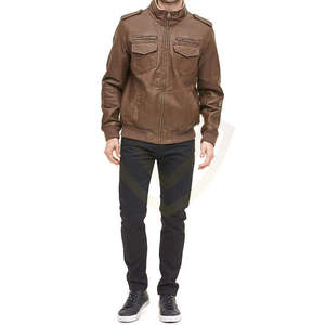 NIGHTJAR INDUSTRY Best Quality Genuine Leather <b>Jacket</b> for Fall/Winter High Street Style Plain Dyed OEM Service Casual Street Men - Product Image 3