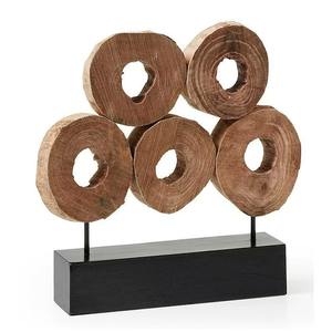 Sculpture abstraite minimaliste en métal doré, conçue pour la décoration de bureau, hall et réception, provenant d'Inde. - Product Image 2