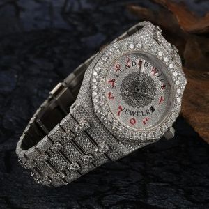 นาฬิกาเพชร Splendid Jewelry สำหรับผู้ชาย ตัวเรือน 38 มม. ระบบอนาล็อก ควอตซ์ ETA สายเงิน ประดับโมอิสซาไนต์ กระจกแซฟไฟร์ กันน้ำ 10 เมตร - Product Image 1
