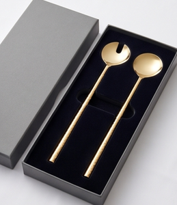 Cucharas de Servir de Alta Calidad, Chapadas en Oro, Mango Largo, Acabado Espejo, Diseño Minimalista, Vajilla Metálica, Utensilios para Fiestas - Product Image 6