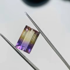 พลอยอะเมทรินทรงเหลี่ยมมรกตธรรมชาติ คุณภาพระดับ AAA ความเงางามระดับ AAA สีสวยงาม เหมาะสำหรับการขัดและเจียระไนสำหรับทำเครื่องประดับทุกชนิด - Product Image 3