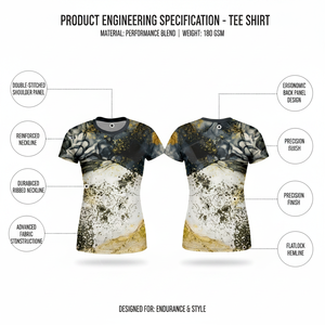 Camiseta de Yoga de Fieltro Personalizada de Alta Calidad, Elegante y Moderna, con Estampado Completo, Manga Corta, Transpirable, para Gimnasio y Fitness, Diseño con Cuello Redondo - Product Image 2