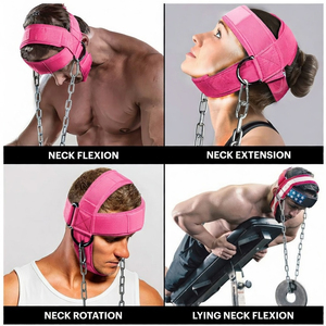 Neoprene Heavy Duty Breathable Professional Protection Neck <b>Training</b> <b>Head</b> Harness Double Ring Closure Chain for Weight Lifting - Product Image 6