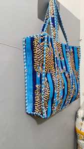 Bolsa de Mano de Algodón con Estampado de Tigre Colorido, Estilo Bohemio, Abierta, para la Playa, para Mujer, Moda de Verano - Product Image 5