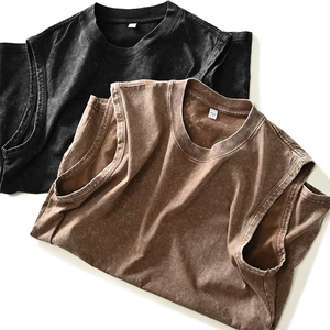 Débardeur Homme Personnalisé Ample Décontracté Haute Qualité Effet Délavé Vintage Sans Manches T-shirt 230 g/m² 100% Coton Prix Abordable 2026 - Product Image 5