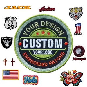 Patch en tissu brodé personnalisé en 3D avec motif floral pour cadeaux et décoration de vêtements - Product Image 2