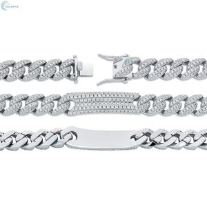VVS1 Lab Grown Diamond <b>Iced</b> <b>Out</b> Luxury Bracelet Hip Hop Style Cuban Bracelet Unisex Silver Trendy Rapper Bracelet For Him - Product Image 4