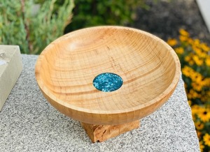 Bol en résine artisanal de haute qualité, plateau à riz fait main, vaisselle de cuisine en bois poli pour soupes et nouilles - Product Image 4