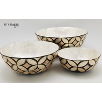 Bol en Capiz Fait Main de Luxe, Texture Naturelle Unique, Moderne et Élégant, pour Snacks et Fruits, Accessoire Décoratif, Décoration de Table