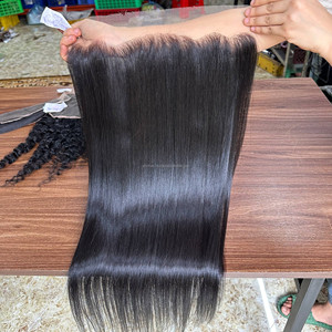 Cabello Humano Vietnamita 100% Natural, Liso, Sin Procesar, Super Double Drawn, con Frontal de Encaje 13x4 HD - Product Image 1