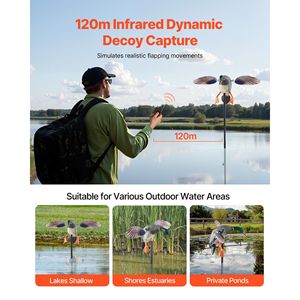 Realista al aire libre 1-Pack Spinning Wing Motion Duck Decoy Teal Hunting Decoy - Product Image 3