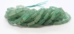 Natural Green Strawberry Quartz Faceted Pipe Shape Beads 7x20 MM Tube Shape Strawberry Quartz Beads <b>Gemstone</b> Beads For Jewelry - Product Image 6