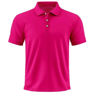 Polo respirant pour homme en coton, tissu décontracté, toucher doux, col côtelé, trois boutons, vêtement confortable pour tous les jours - Product Image 5