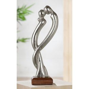 Sculpture artistique en aluminium moulé développée pour sublimer la décoration intérieure avec une forme intemporelle et une élégance métallique - Product Image 3