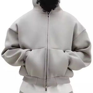 Sweat à capuche en coton surdimensionné de haute qualité, personnalisable avec logo, fermeture éclair, streetwear, lourd, pour hommes, vente en gros fabricant - Product Image 2