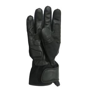 Gants de moto en cuir véritable sur mesure, qualité supérieure, pour homme, en cuir noir - Product Image 3