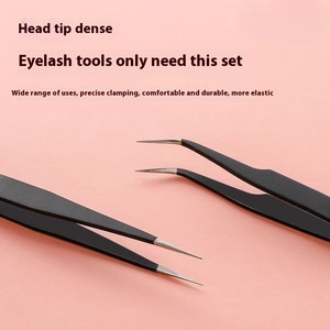Pince à épiler de précision en acier inoxydable 12,5 cm à pointe inclinée et lisse, outil de maquillage professionnel - Product Image 6