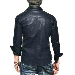 Chemises en cuir pour hommes, dernière collection 2026, coupe ample et oversize, style streetwear, respirantes et légères - Product Image 5