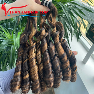 Vente en gros d'extensions de cheveux humains trame de cheveux de génie bouclés à double vapeur cuticules alignées avec des cheveux en microbilles pour femmes - Product Image 2
