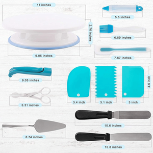Set Deluxe da 3 confezioni per decorare torte giradischi rotanti Premium ampia gamma 48 ugelli 390 accessori totali-libera la tua pasticceria - Product Image 2