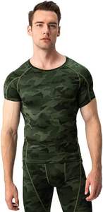 Maillot de compression personnalisé OEM, imprimé numériquement, respirant, séchage rapide, 300g Polyester/Nylon/Spandex pour hommes adultes, vente en gros à bas prix - Product Image 2