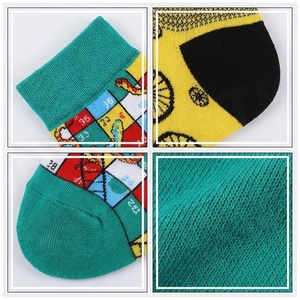 Crew <b>Socks</b> Geometric Pattern Blue Breathable Running <b>Socks</b> for Adults Spring Season - Product Image 4