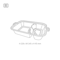 Boîte repas jetable en plastique PP transparent durable pour pique-nique, plats à emporter, sandwichs, salades et nouilles