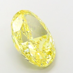 Diamant taille ovale 7,01 carats, jaune vif fantaisie, excellente finition, clarté VVS2, cultivé en laboratoire, certifié IGI, pour bague - Product Image 3