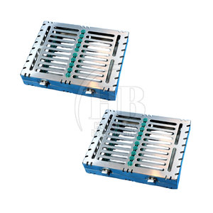 Cassette de Stérilisation Manuelle en Acier Inoxydable, Plateau de Rangement pour Instruments Médicaux et Dentaires, Réutilisable, Autoclavable, Conception à Verrouillage Sécurisé - Product Image 6