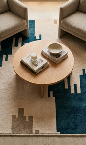 Tapis persans abstraits tuftés à la main en laine/viscose, grand format, personnalisés, écologiques, lavables, antidérapants, avec envers hautement noué, vente en gros - Product Image 5