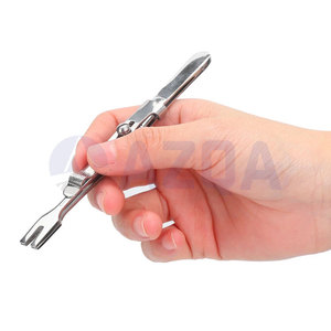 Pince à épiler en acier inoxydable de 5 pouces avec trou intérieur de 1,2 mm pour la manipulation de bijoux corporels et le piercing professionnel - Product Image 5