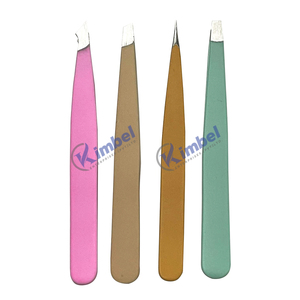 Juego de Pinzas de Acero Inoxidable de Alta Precisión con Múltiples Puntas, Duraderas, de 4 Piezas, para Depilación de Cejas y Pestañas, Marca Privada al por Mayor - Product Image 4