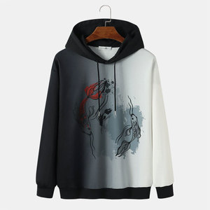 Sweat à capuche créatif pour homme avec sublimation, logo personnalisé, respirant, en molleton technique, vêtement de sport professionnel pour la gym - Product Image 1