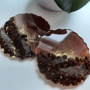 Durable Resin <b>Coaster</b> Set <b>For</b> Daily Use Heat Resistant Non Slip <b>Drink</b> <b>Coasters</b> <b>For</b> Home - Product Image 1