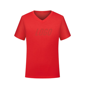 เสื้อยืดลำลองชายหญิง ผ้าฝ้าย 100% ทรงปกติ ดีไซน์เรียบ คอวี รับสกรีนโลโก้ สีตามสั่ง รับผลิตแบบ OEM/ODM - Product Image 5