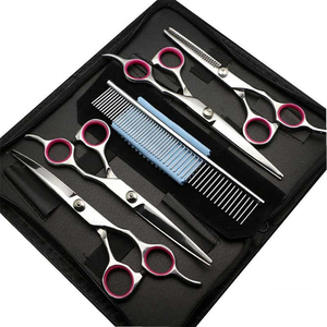 Kit de Toilettage pour Animaux de Compagnie : Ciseaux et Outils de Tonte Personnalisés pour Chiens et Chats, Ensemble de Toilettage Premium en Acier Inoxydable - Product Image 1