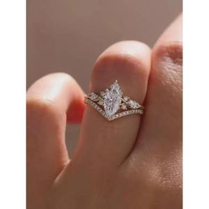 High Quality Moissanite Diamond Ring for Engagement Wedding Anniversary Gift Available at Affordable Price - Product Image 2