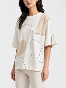 Nouveau T-shirt de luxe surdimensionné pour femme 220 GSM, épaules tombantes, style Hip Hop, personnalisé, haute qualité, 100% coton, écologique, décontracté pour l'été - Product Image 3