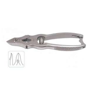 Professional Double-Action Podiatry Toenail Nipper, Double Action Nail Clipper Curved Barrel Spring 15 cm <b>by</b> Life Care Instr. - Product Image 2