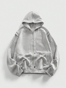Sudaderas con Cremallera de Algodón Premium 100% Mezclado, Corte Oversize Holgado, Logotipo Minimalista Personalizado, Ropa Urbana, Proveedor de Moda - Product Image 2