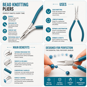 Bead Knotting Pliers – Professional Jewelry Tool for Knotting Between Beads, Threading, and <b>Stringing</b> for Pearl and Bead Jewelry - Product Image 6